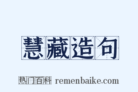 慧藏造句是什么意思的图片
